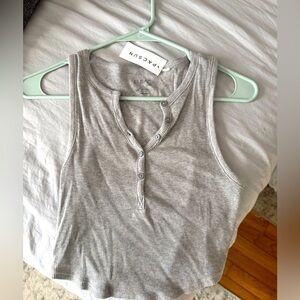 PACSUN cute buttoned grey tank top brand new with tag. Size: SMALL